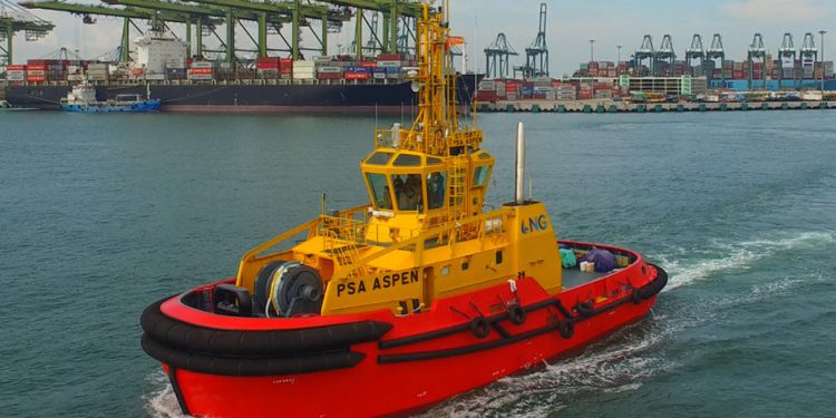 Primeiro rebocador movido a GNL entre em atividade em Singapura, OMDN, O Mundo dos Negócios