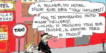 Charge do Marcos Sônego - Desencontros Linguísticos - OMDN, O Mundo dos Negócios