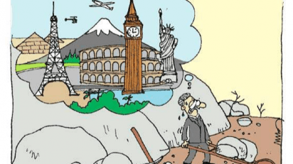 Charge do Marcos Sônego – expectativa x realidade