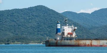 Graneleiro com soja encalha no Porto de São Francisco do Sul, OMDN, o Mundo dos Negócios