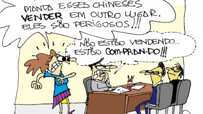 Charge do Marcos Sônego - Chineses bons ou ruins_OMDN_O mundo dos negocios
