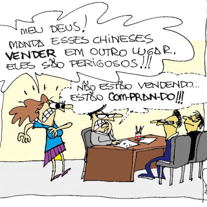 Charge do Marcos Sônego - Chineses bons ou ruins_OMDN_O mundo dos negocios